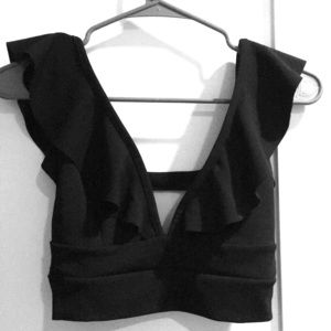 Nasty gal hot ruffle crop top!